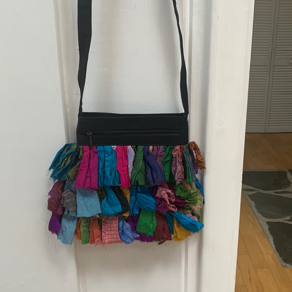 Colorful small bag, silk.